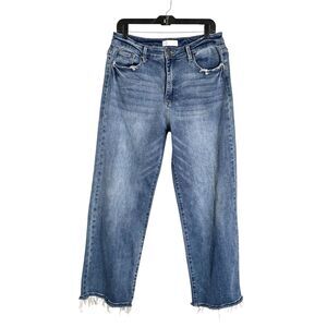 Petra 153 Ankle Crop Denim Jeans Womens Jrs 13/31 Distressed Straight High Rise
